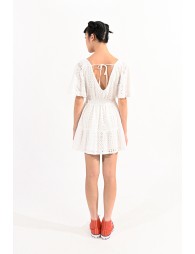 Cotton V-neckline dress