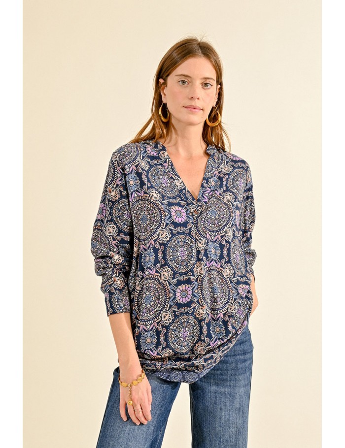 Graphic printed tunic