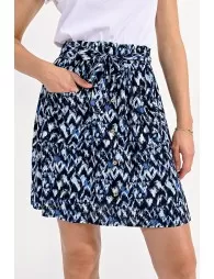 Geometric mini skirt