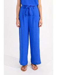 Wide-leg pants with tie
