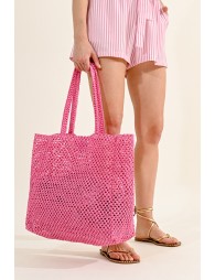 Paper straw shopper tote bag