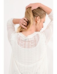 Lace back cardigan