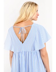Cap shoulder mini dress