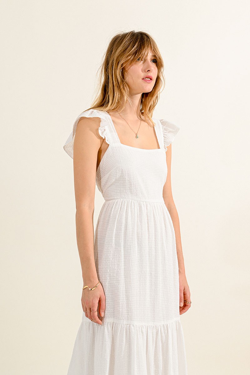 Robe droite col carré best sale