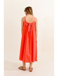 Flare dress with back knot