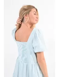 Pastel striped mini dress