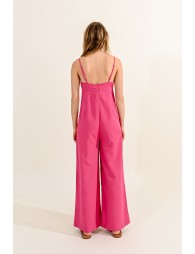 Loose legs jumpsuit with thin straps
