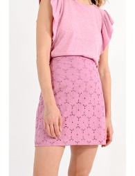 Skirt in Pink English lace