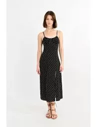 Polka dot dress with thin straps