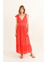 Long dress with knotted straps
