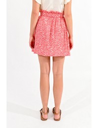 High waist floral print skirt