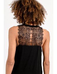 Lace back tank top