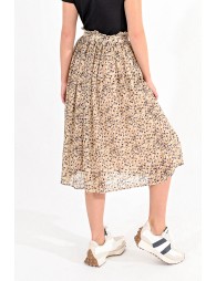 Printed butonned skirt