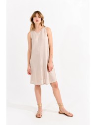Iridescent mesh halter mini dress