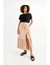 Buttoned long skirt