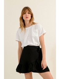 Asymmetrical mini skirt