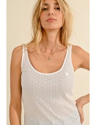 Tank top, embroidered heart