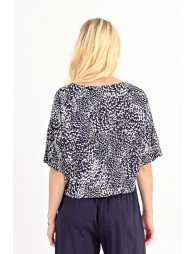 Buttonned print top