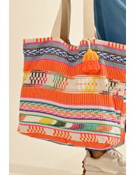 Bag with colorful stripes
