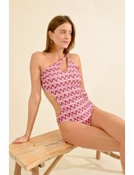 Asymmetrical one-piece swimsuit