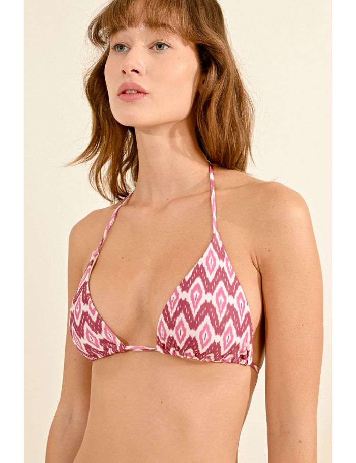 Sliding triangle bikini top