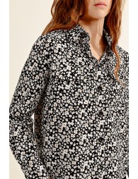 Camisa de niña de manga larga, estampado floral 