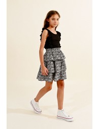 Mini ruffled skirt