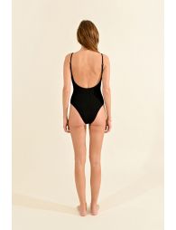 One-piece swimsuit, textured