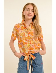 Floral print shirtdress