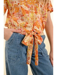 Floral print shirtdress