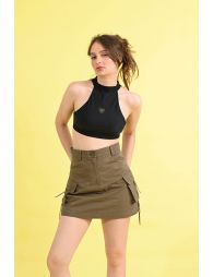 Cargo pocket mini skirt