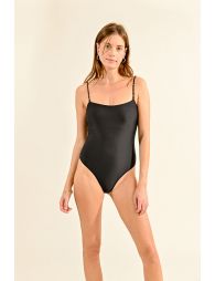 One-piece swimsuit, thin straps and chain
