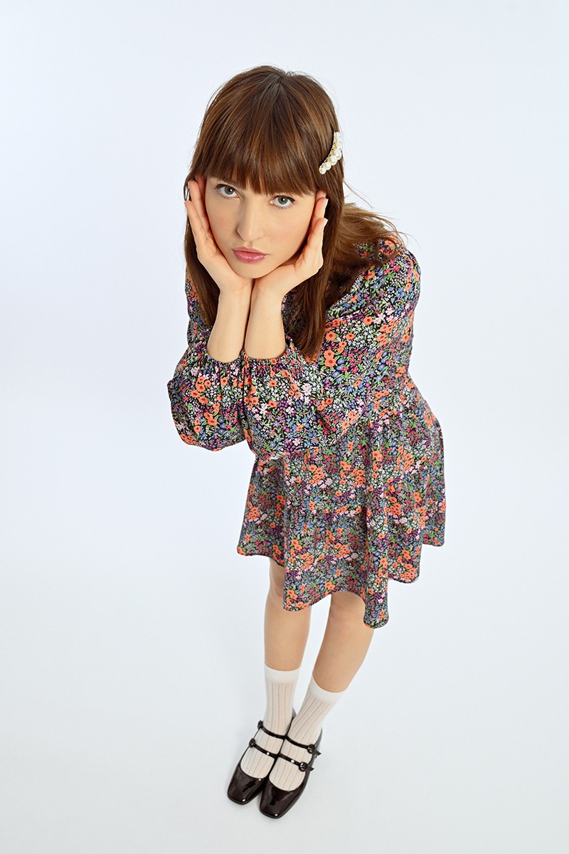 Robe patineuse à fleurs