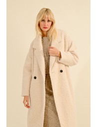 Manteau long effet mouton Molly Bracken E Shop