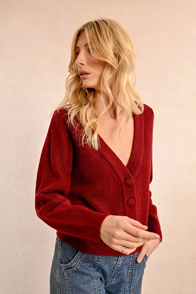 Gilet court à boutons