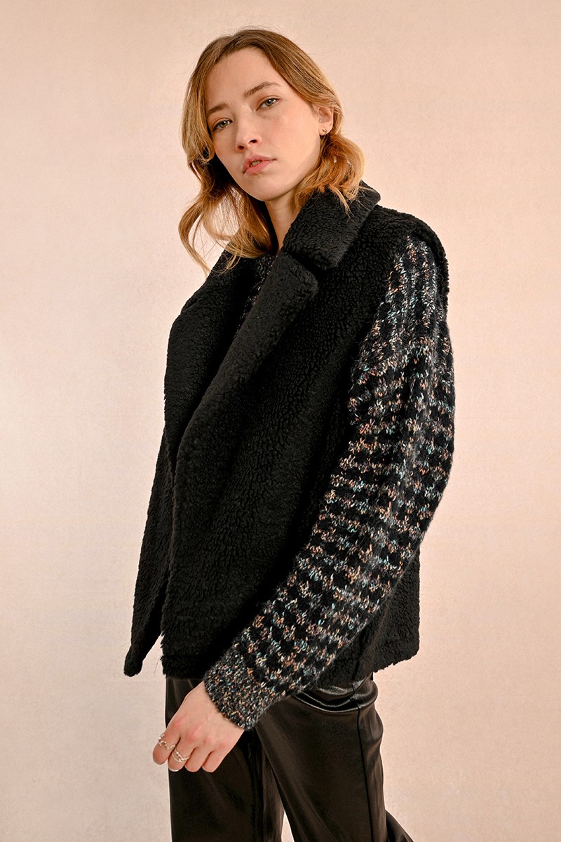 Gilet sans manches effet mouton