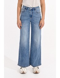 Jeans large à la taille haute