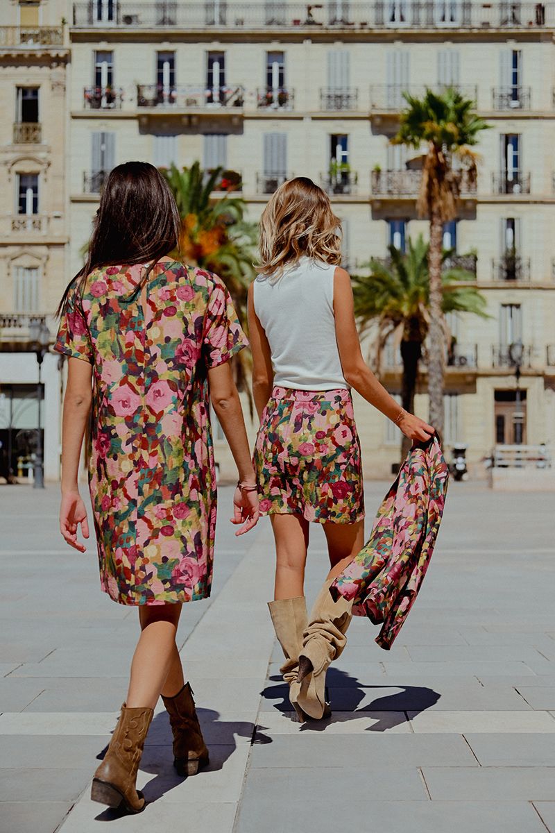 Robe courte imprimée