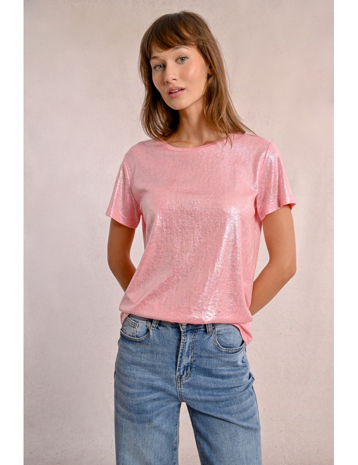 T-shirt droit, irisé