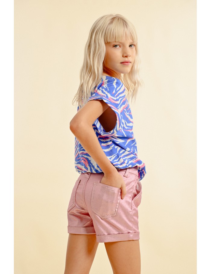 Short en color metalizado