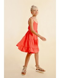 Robe courte à volants