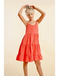 Robe courte à volants