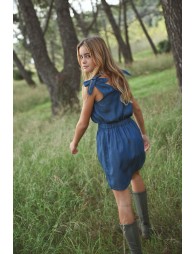 Top with tieable straps, in lyocell