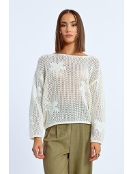Maille en crochet fleurs