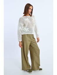 Maille en crochet fleurs