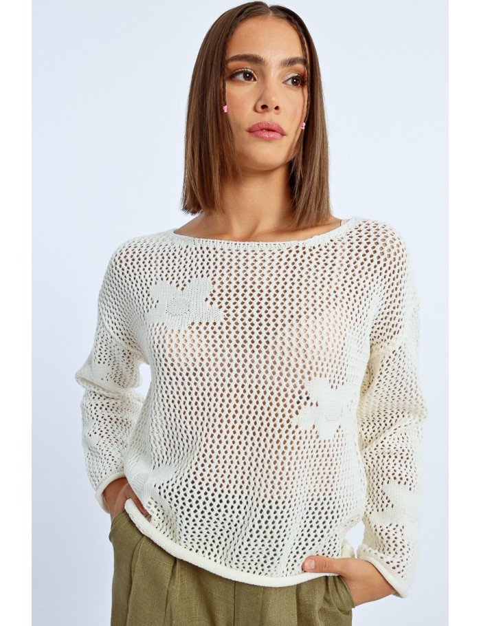 Maille en crochet fleurs