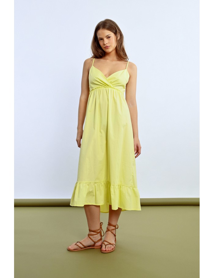 Robe longue à volant