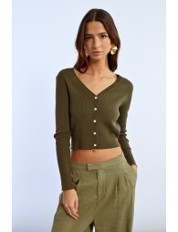 Short fitted cardigan