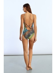 Maillot de bain une pièce, imprimé léopard