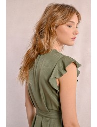 Robe courte et nouable à la taille